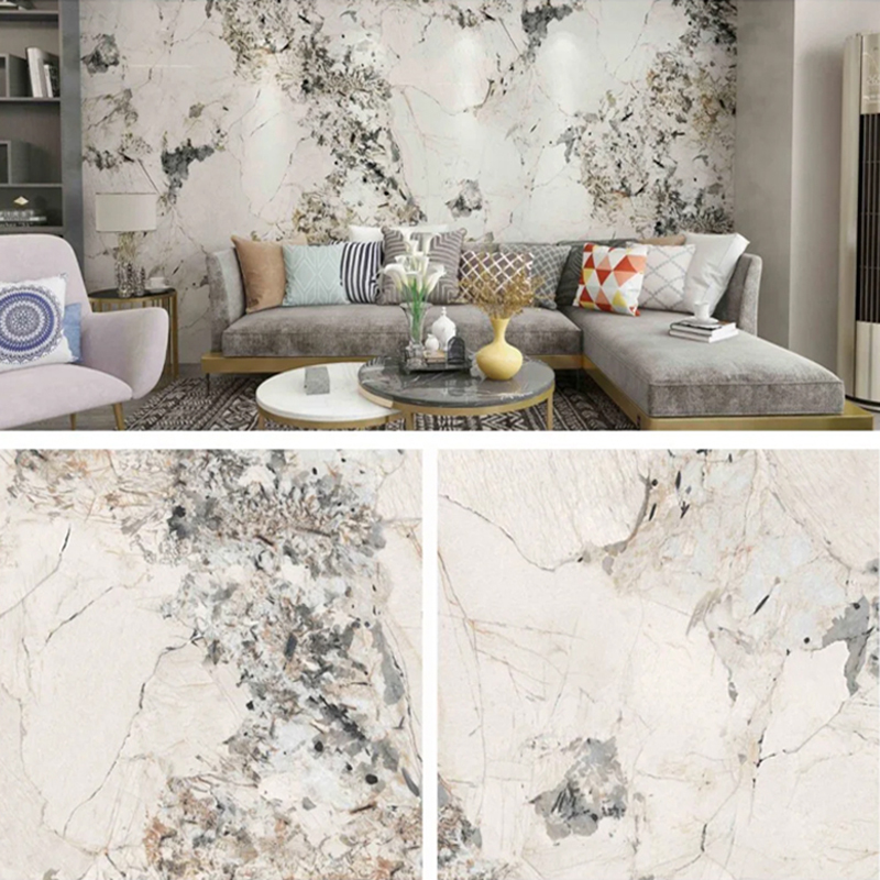 1220×2800mm UV-pinnoitettu PVC-marmorilevy huonekaluille ja kalusteille Kevyt ja kestävä koristelu laminoitu muoviseinäpaneeli