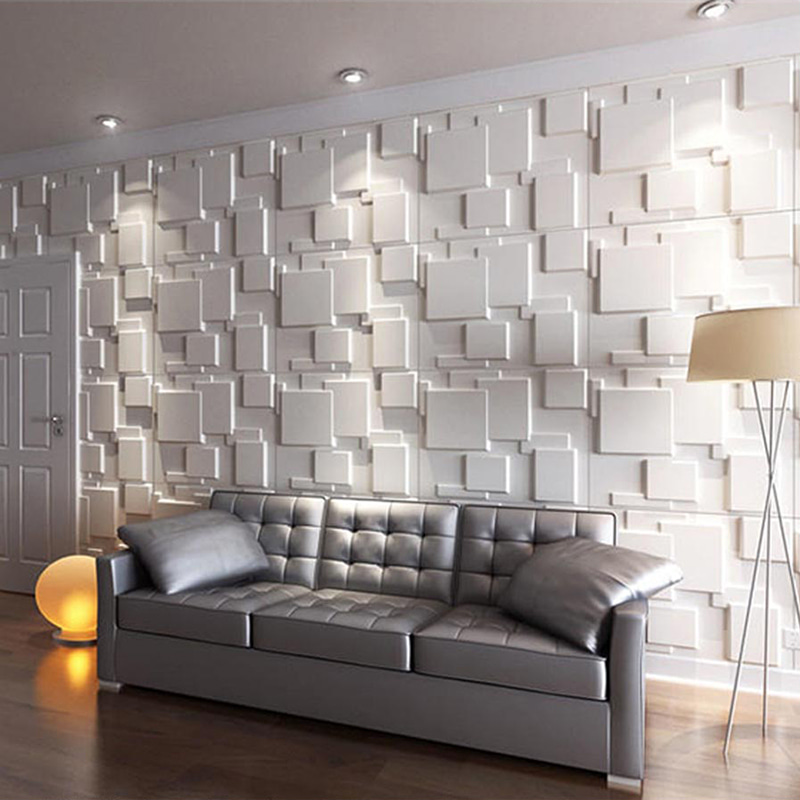 Pared 3D-seinäpaneelit tapettiseinäpinnoitteet kodin sisustamiseen Indoor Panel De Pvc moderni geometrinen huvila
