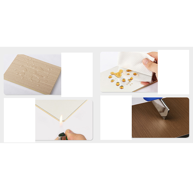 Kevyt PVC-hiilikristallilevy, suuritiheyksinen naarmuuntumaton 5 mm-8 mm paksu kaupallisiin hotellihuoneisiin. Kylpyhuoneen sisustukseen tulenkestävä B1-luokan kestävä seinäpaneeli