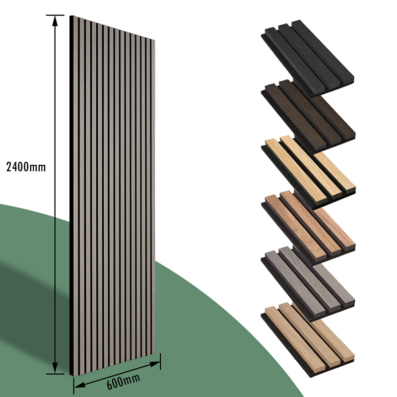 WPC seinäkoristelu Akupanel 3D Design Sisustus Polyesteri Akustiset paneelit Puiset Äänieristys Säle Akustiset Seinäpaneelit