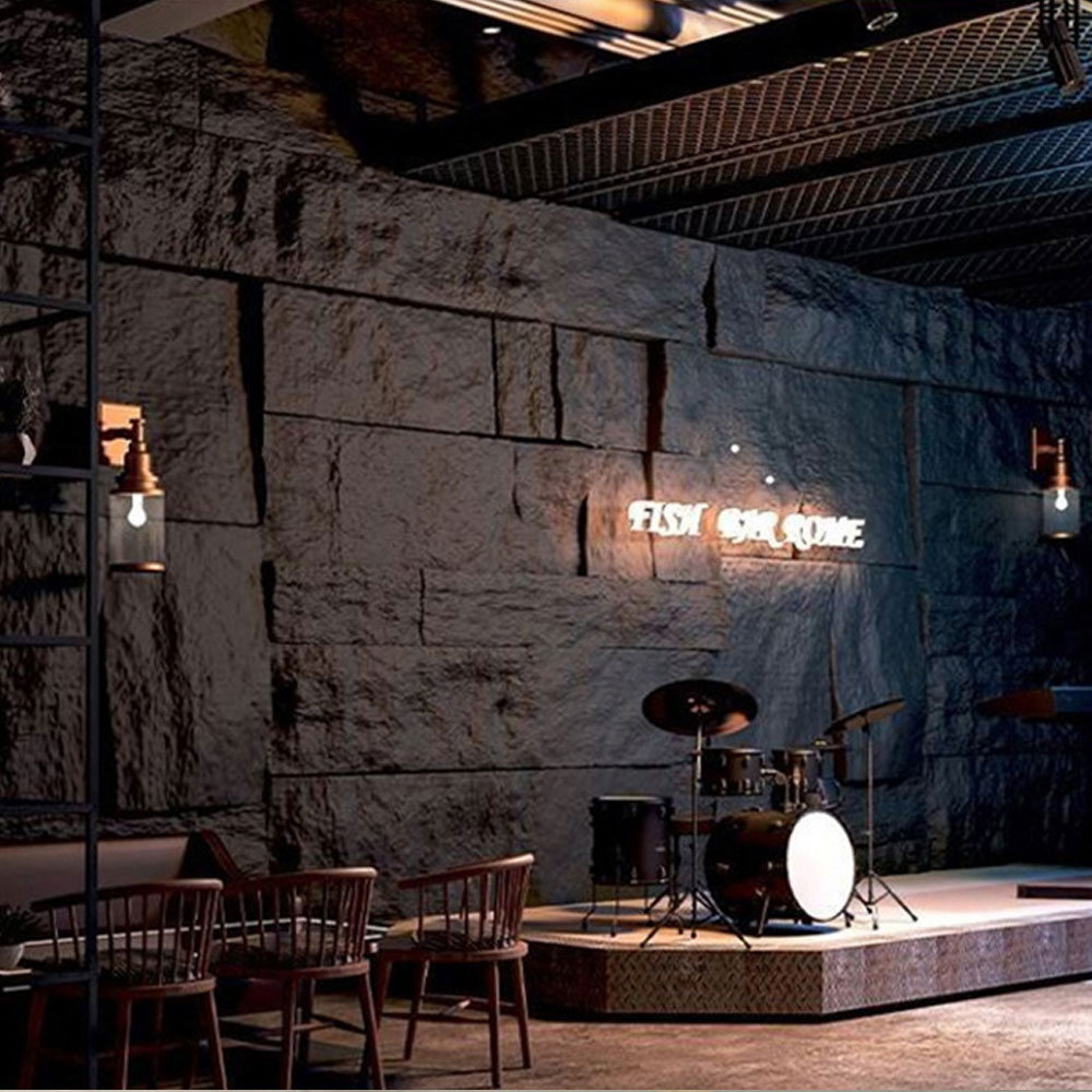 60*30cm koristeellinen viilulevy Decor Tekopolyuretaani Pu kiviseinäpaneeli tekokivi kotiin