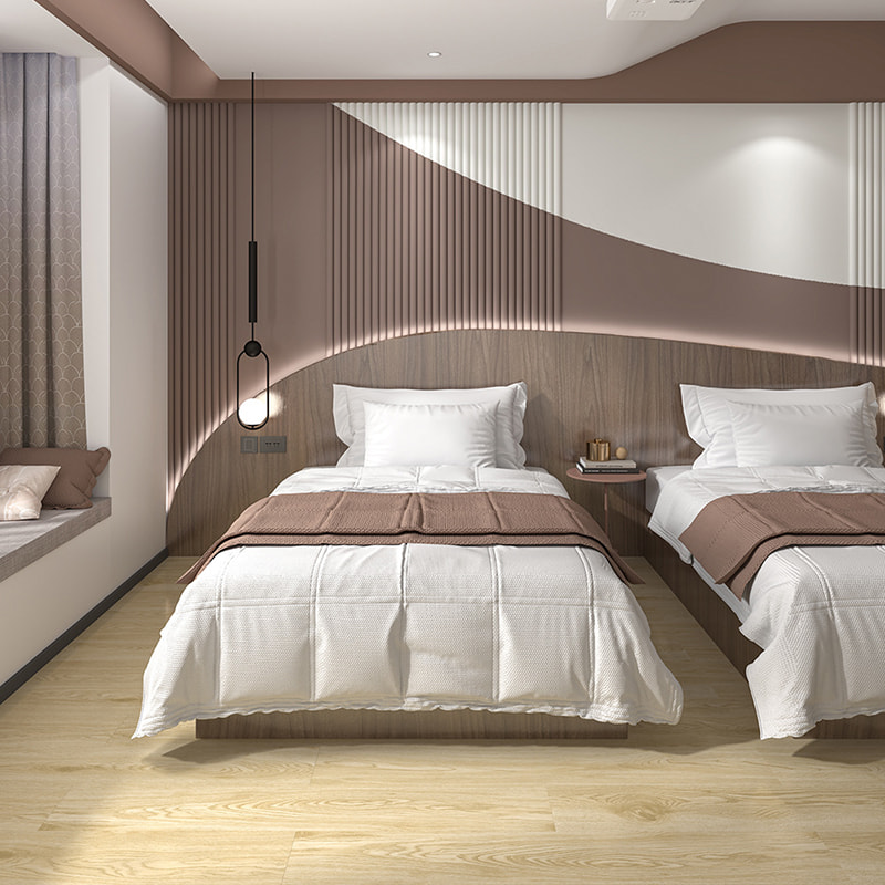 Kestävyys Muovilaatta kelluva vedenpitävä puun syy 4mm 5mm 6mm 7mm 8mm PVC Click Vinyylilankku SPC-lattia