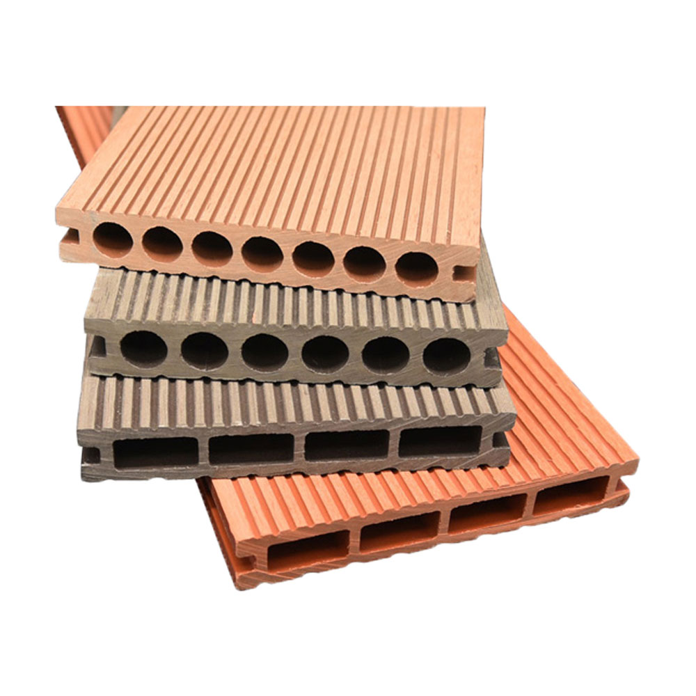 Interlock Wpc ulkoterassi 3D kohokuvioitu puunjyväinen komposiitti terassilauta puumuovirakenne lattia